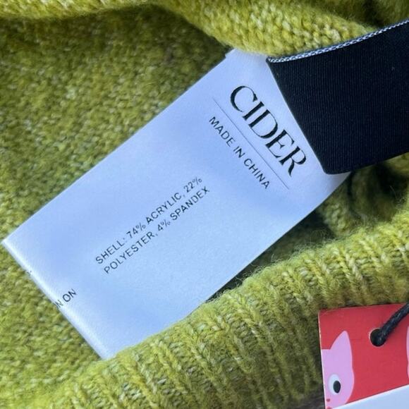 NWT Cider Short Sleeved Green Sweater‎ Women’s Size Small - Picture 4 of 6